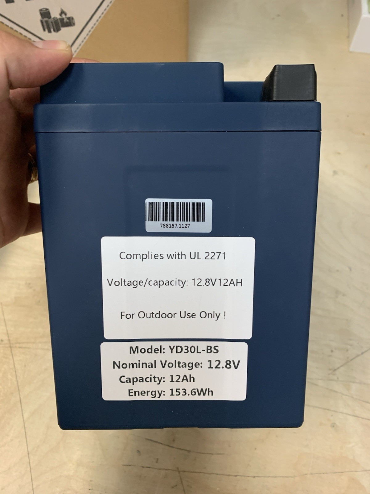 Lithium YTX30L-BS, 850A LiFePO4 Motorcycle Battery, 12V 12AH YTX30L-BS-12AH