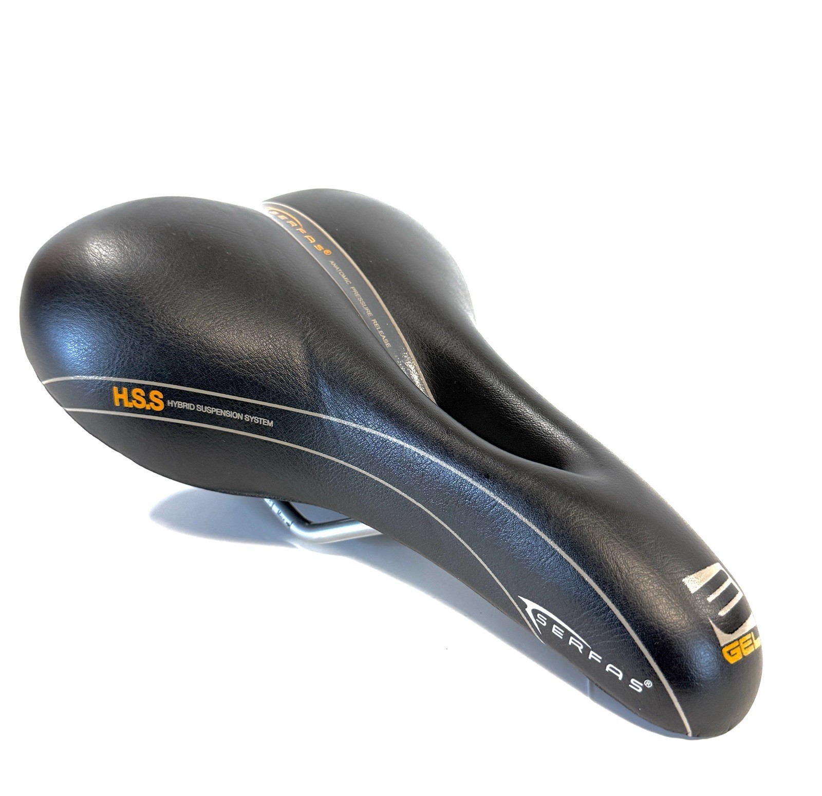 Serfas EG-8240C E-Gel Hybrid Elastomer Bicycle Saddle Comfort Seat Black