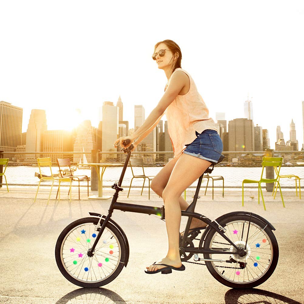 72 Pcs Multicolor Bike Wheel Spoke Beads 2 Sizes