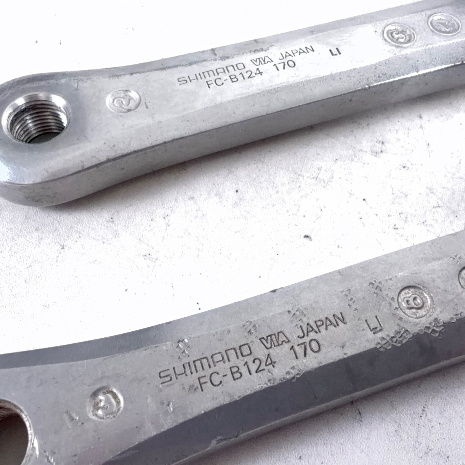 Vintage Shimano FC-B124 Crankset 170mm 110/74 BCD Square Taper Triple Japan Road
