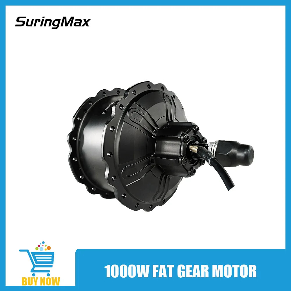 1000w Fat Hub Motor Helical Gear 175mm Dropout E-bike 48v 390rpm Snow Tire Rim