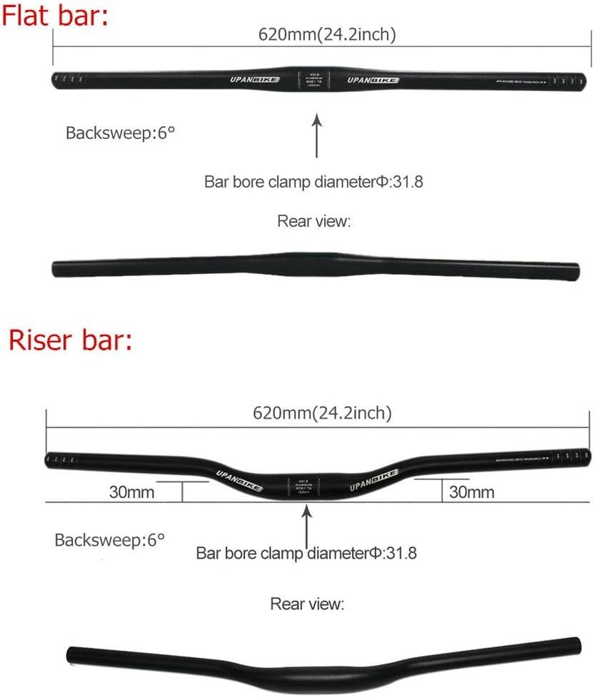 Mountain Bike Road Bike Handlebar Aluminum Alloy Riser Bar 25.4mm*600mm