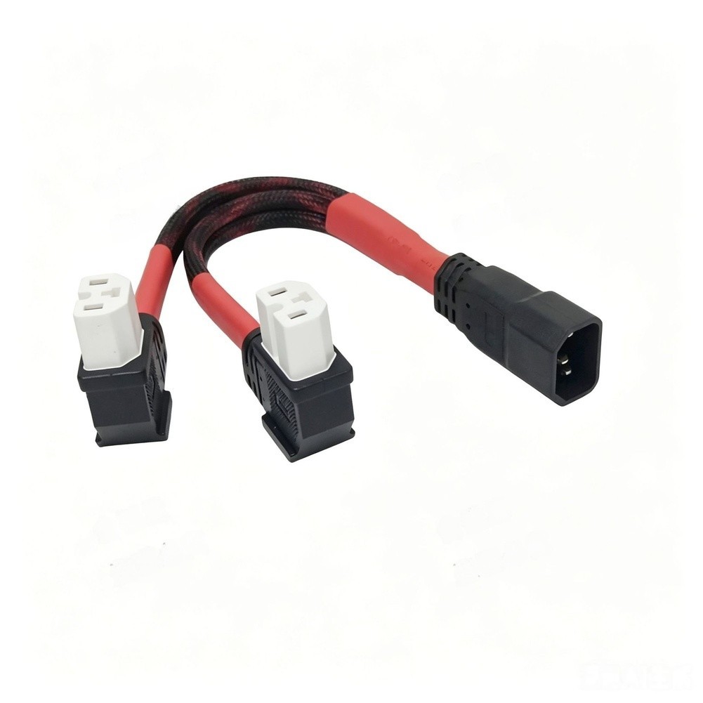 2 Way Power Splitter Cable 90 Deg Elbow Tinned Copper Conductors E-Bike