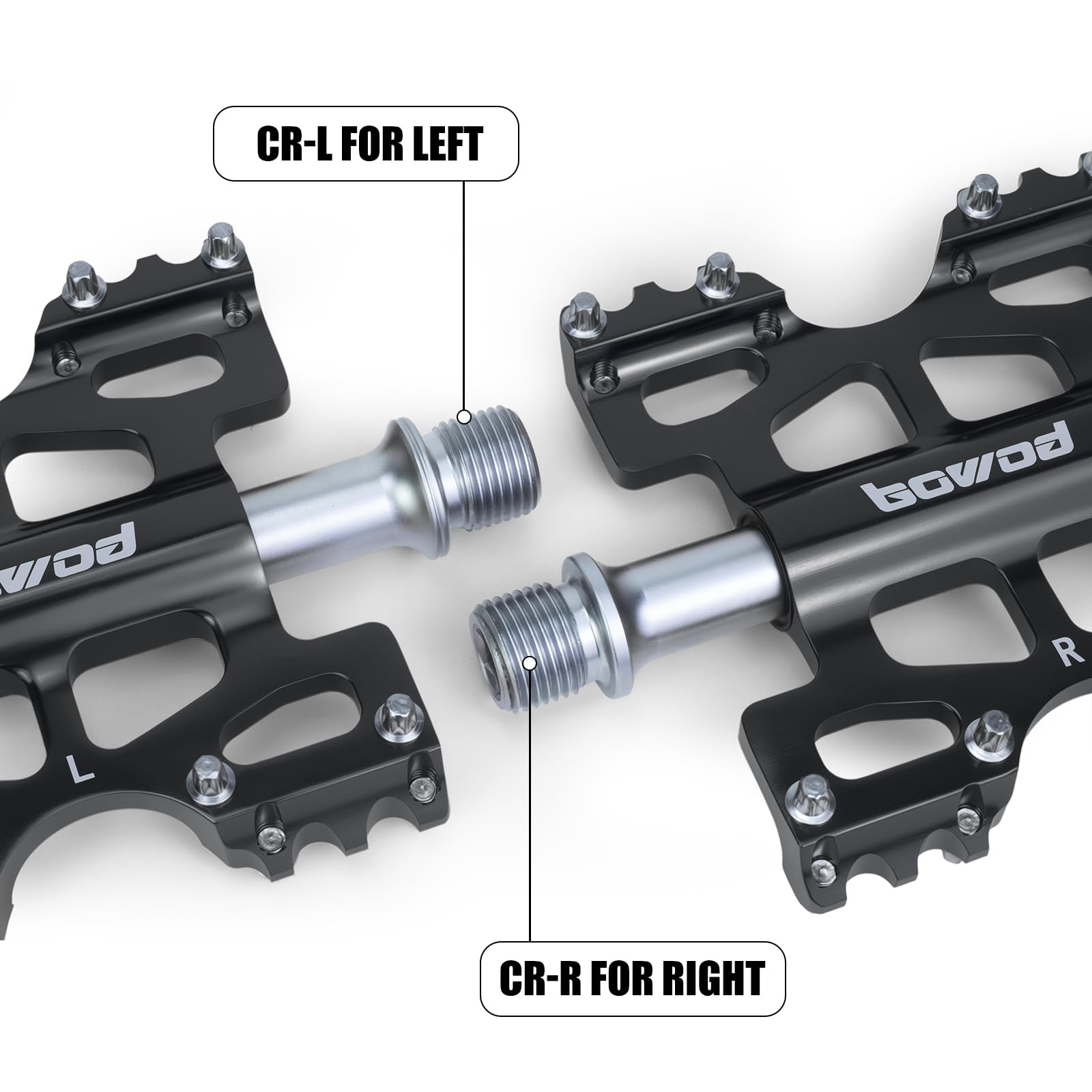 Mountain Bike Pedals Lightweight Adult MTB Platform Flat Pedals Wide Black