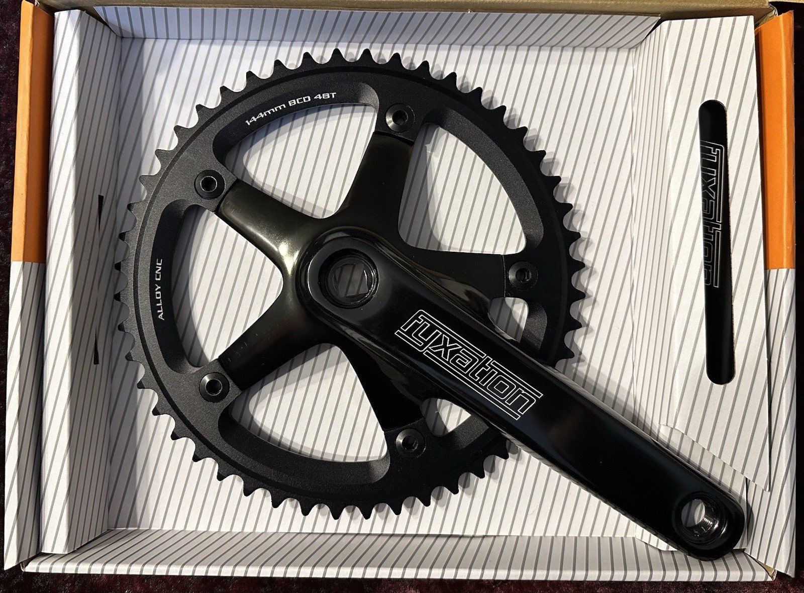 Fyxation Matador Track Crankset | 165mm | 144bcd | 48t | Black | Fixed Gear