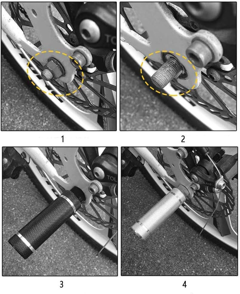Aluminum Alloy Bike Pegs,Fit 3/8 Inch Axles,Foot Pedals Backseats Stands,Durable
