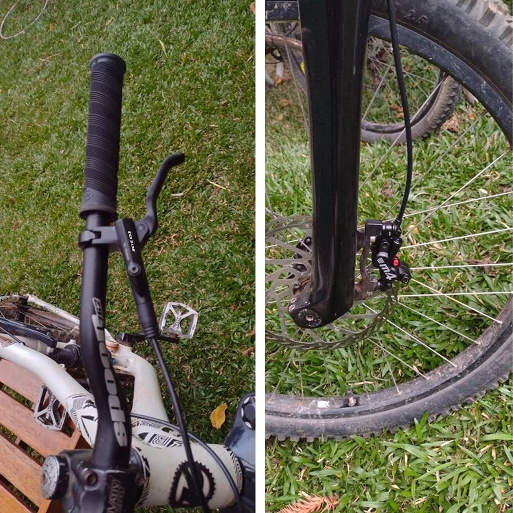 4-Piston MTB Hydraulic Brake Set with 160Mm Floating Disc Rotors, Front and Rear