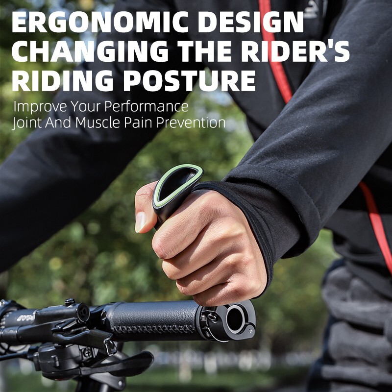 MTB Bike Handlebar Bar Ends Ergonomic Extended Bicycle Bar Ends Black a Pair