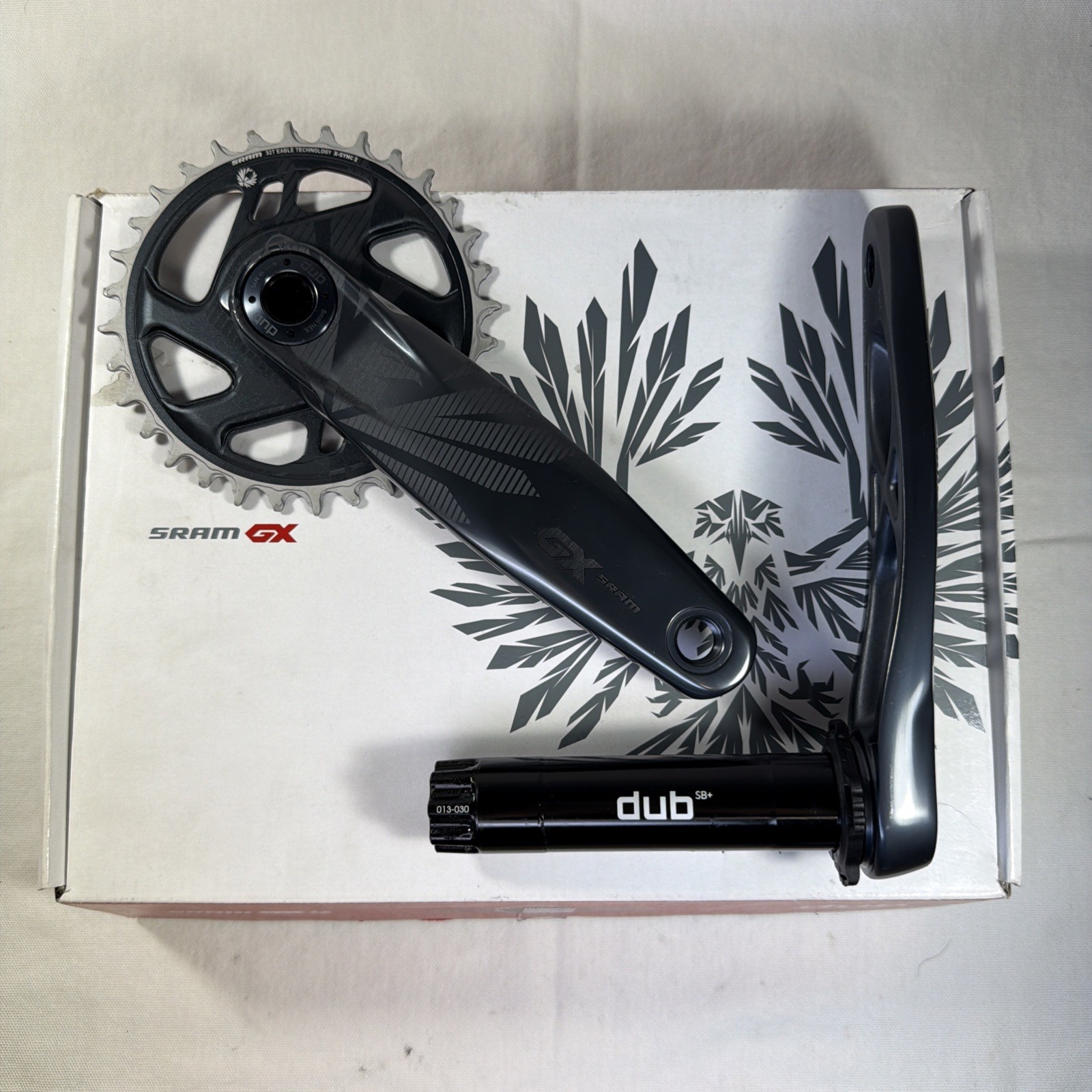 SRAM GX Eagle Crankset, Super Boost DUB, 170mm, 32T narrow wide, Lunar Gray