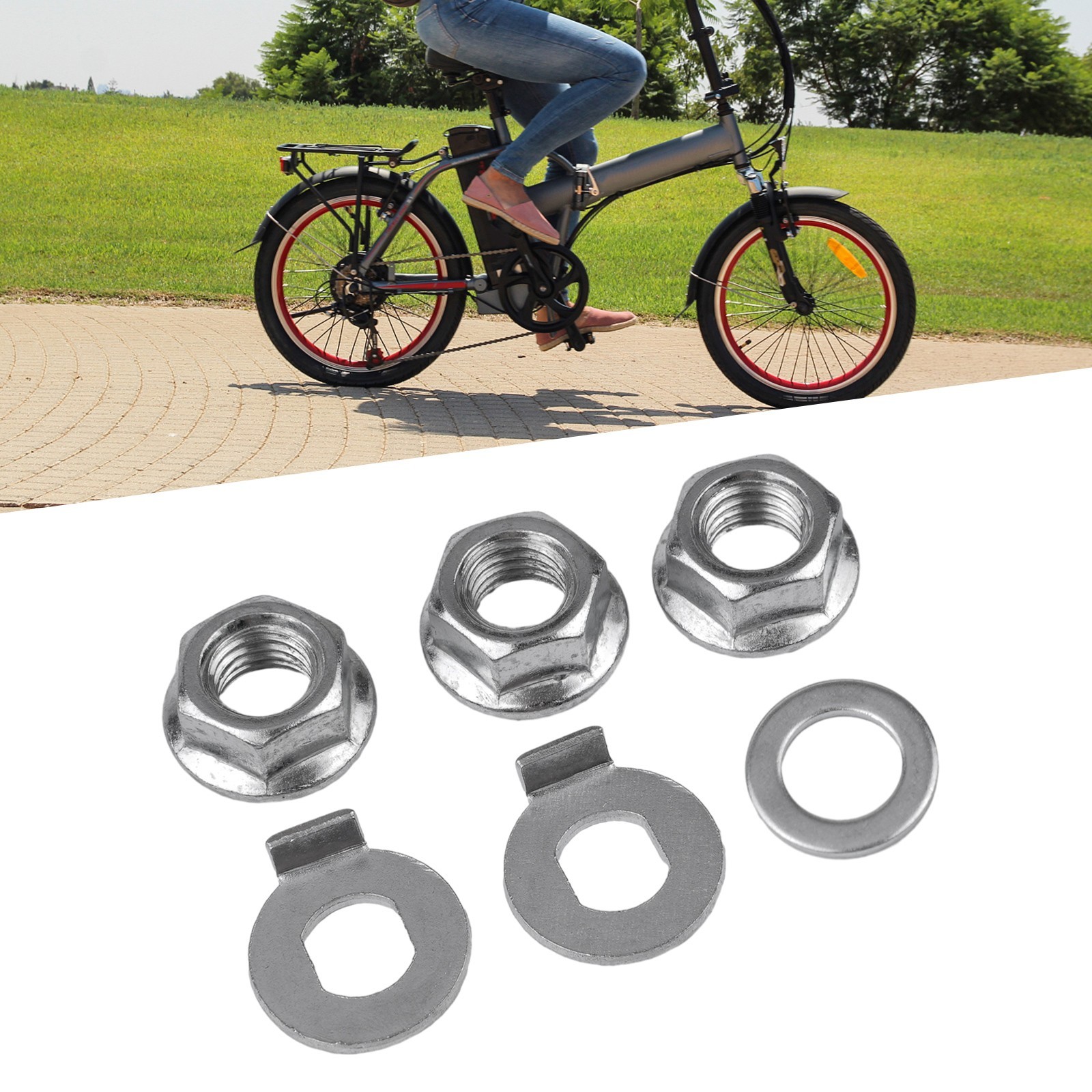 1 Set Nuts Ebike Nut Easy To Use For 250W-1000W Motors 12mm (M 12) For E-bike