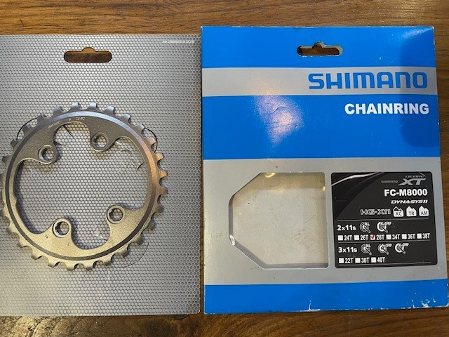 Shimano XT M8000 28t 64mm 11-Speed Inner Chainring for 38-28t Set