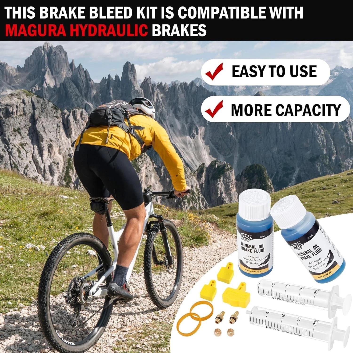 MAGURA Brake Bleed Kit w/ Mineral Oil 120ml Hydraulic Disc Bicycle Bleeding Set