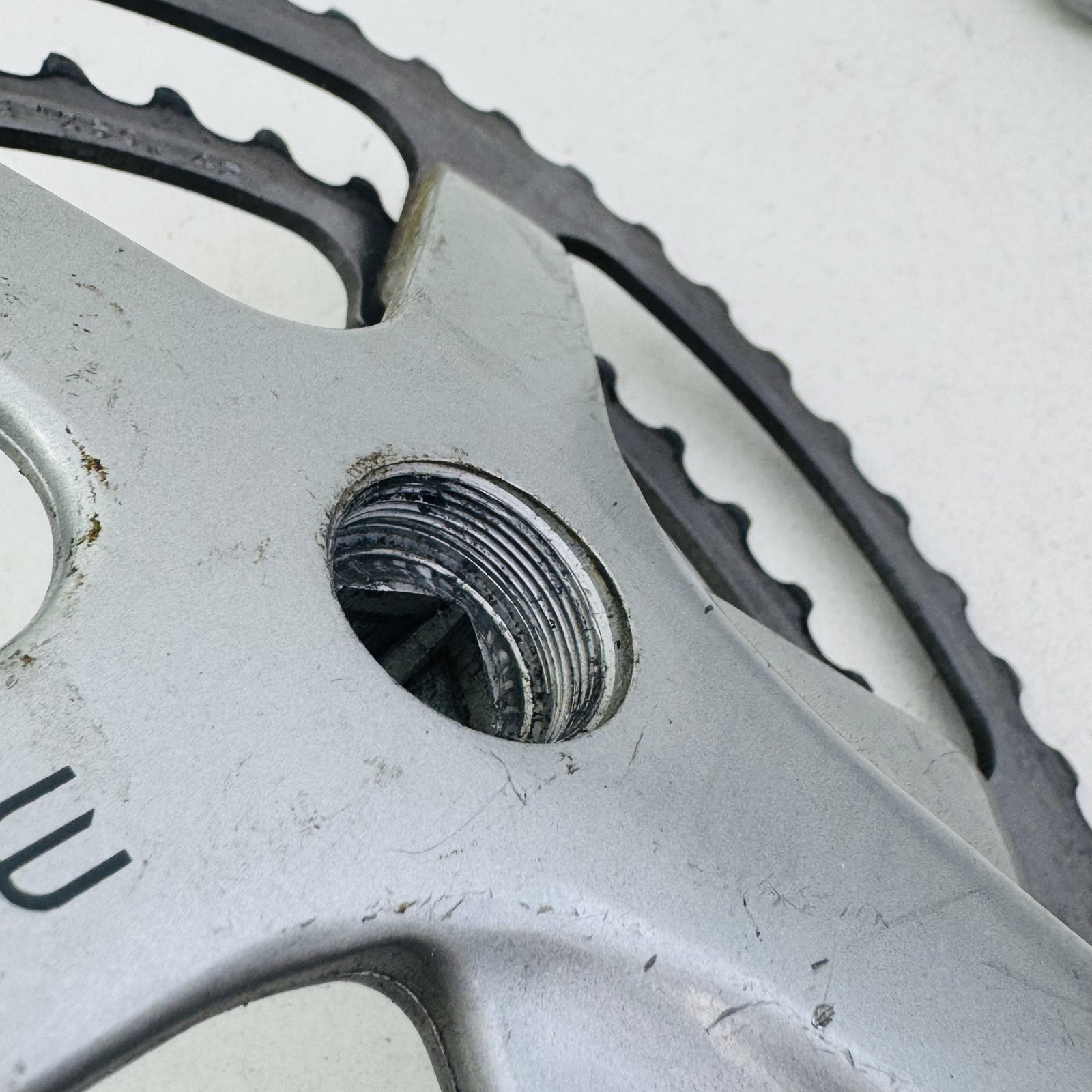 Vintage SR EDGE Double Crankset Road Bike170mm 52/42T Silver Japan A22
