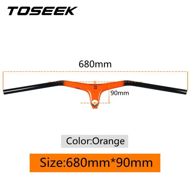 Carbon Fiber MTB Bike Integrated Handlebar and Stem Angle -10° Bicycle Parts