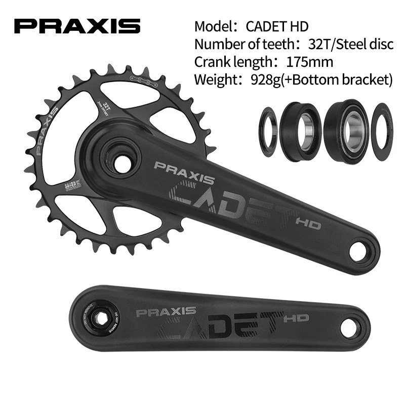 165/170/175mm 30T/32T Single Chainring Mountain Bike Hollow Integrated Crankset