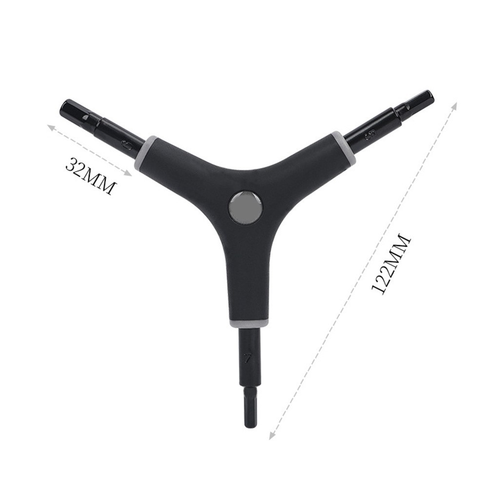 Bicycle Maintenance Triple Internal Hex Wrench Tool for 4 5 6mm Hex Screws