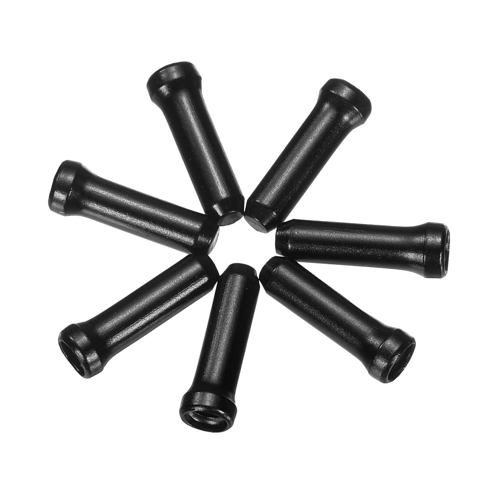 50 Pcs Bike Cable End Caps Set Aluminum Alloy 2mm Black Repair Accessories