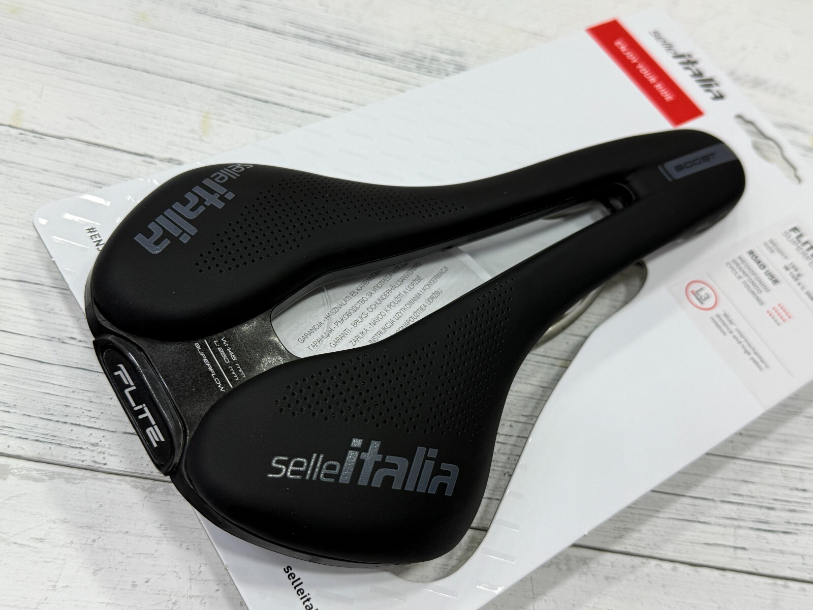 Selle Italia Flite Boost Superflow Ti316 Rail Saddle Black L3(145x248mm)