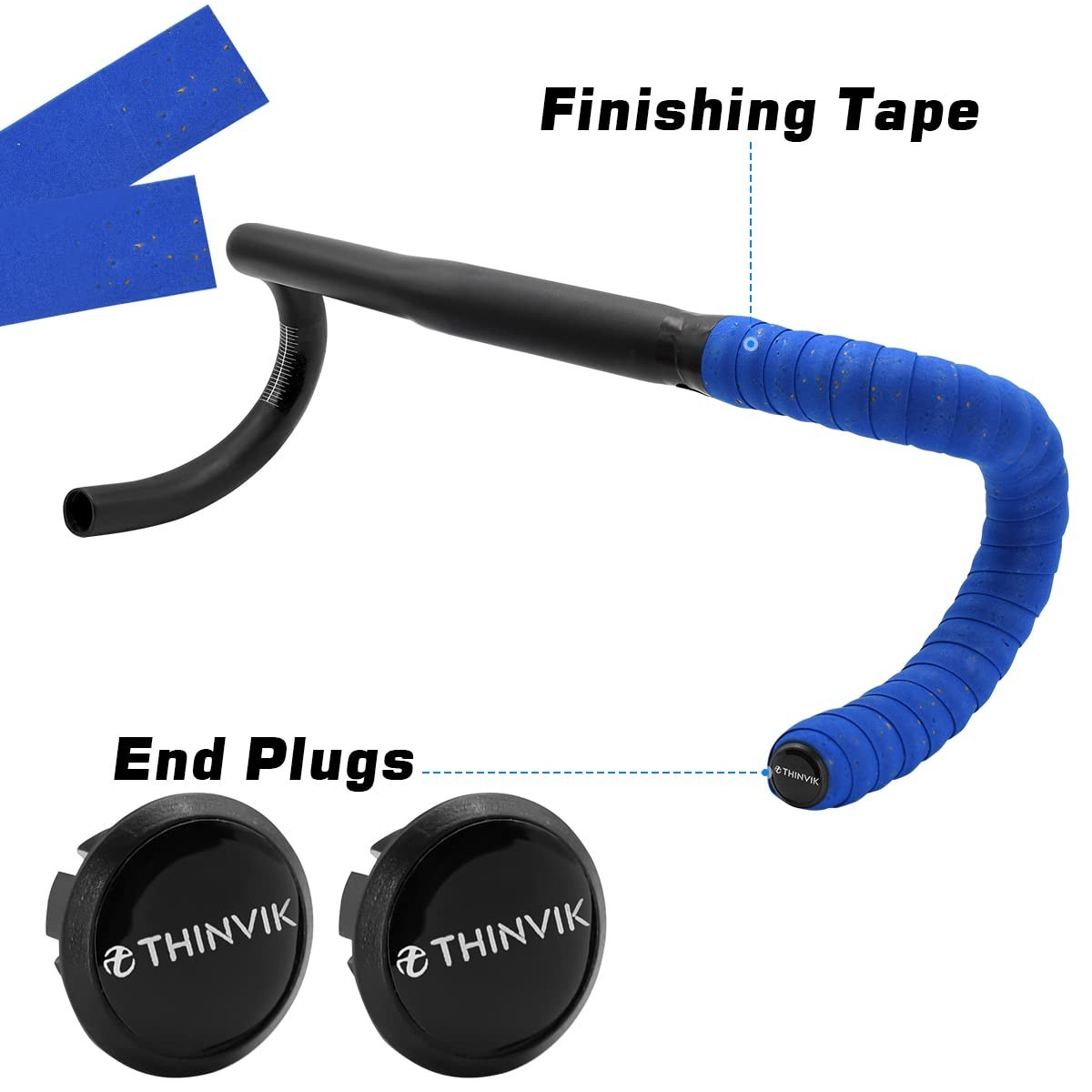 EVA Cork Bike Handlebar Tape–Environmental Bicycle Bar Tape, Anti-Slip Cyclin…