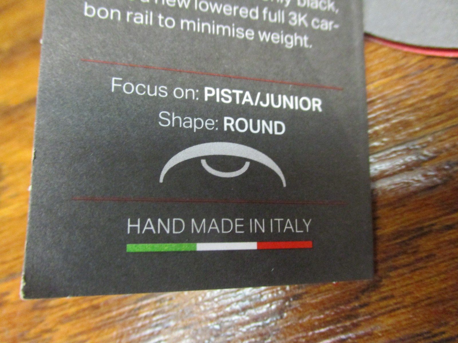ASTUTE RUSH CARBONIO RAILED TRACK PISTA RACING SADDLE 125 X 250 ROUND