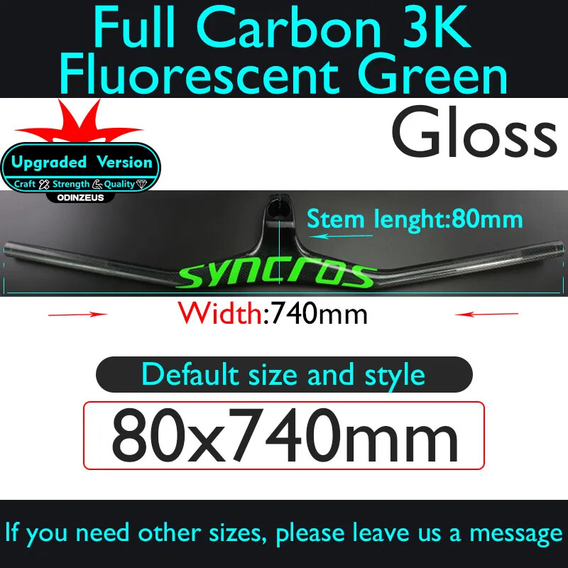 740mm Mountain Bike Carbon Integrated Cockpit Handlebar And Stem 28.6mm -17°