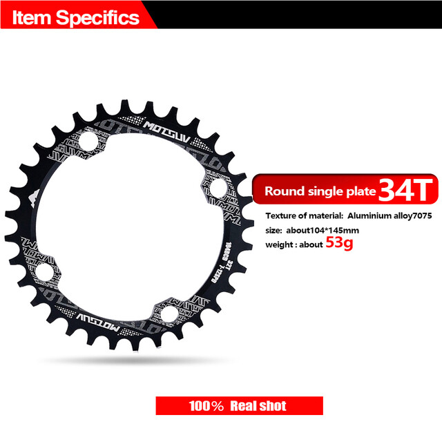 MOTSUV 104BCD Round Narrow Wide Chainring MTB Bike 32T 34T 36T 38T Crankset