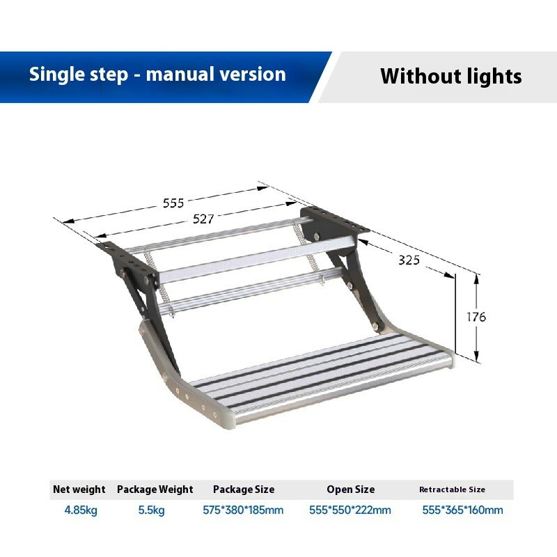 Caravan Folding Steps Single Double Welcome Steps Manual Retractable Steps