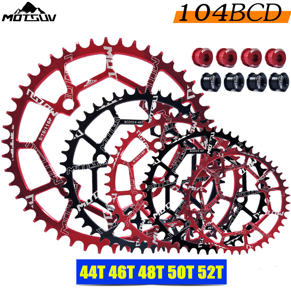 104BCD 40/42/44/46/48/52T MTB Bicycle Chainwheel MTB Bike Narrow Wide Chainring