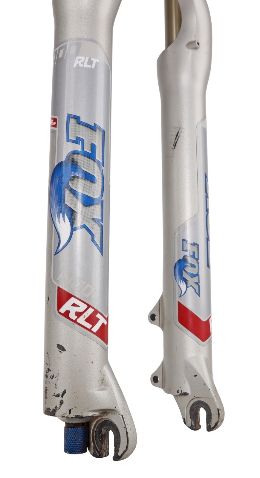 Fox Factory F100 RLT Disc Mountain Bike Fork 26″ 100mm w/ Lockout 32 SILVER QR