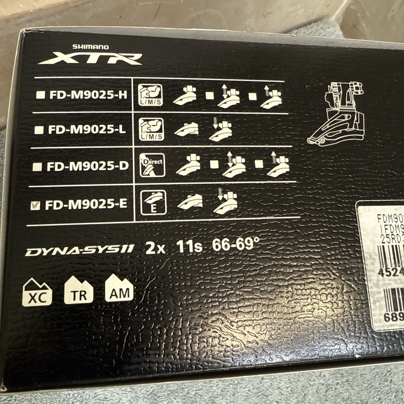 Shimano XTR FD-M9025-E Front Derailleur 2×11 Speed E-Type Direct Mount New[caw]