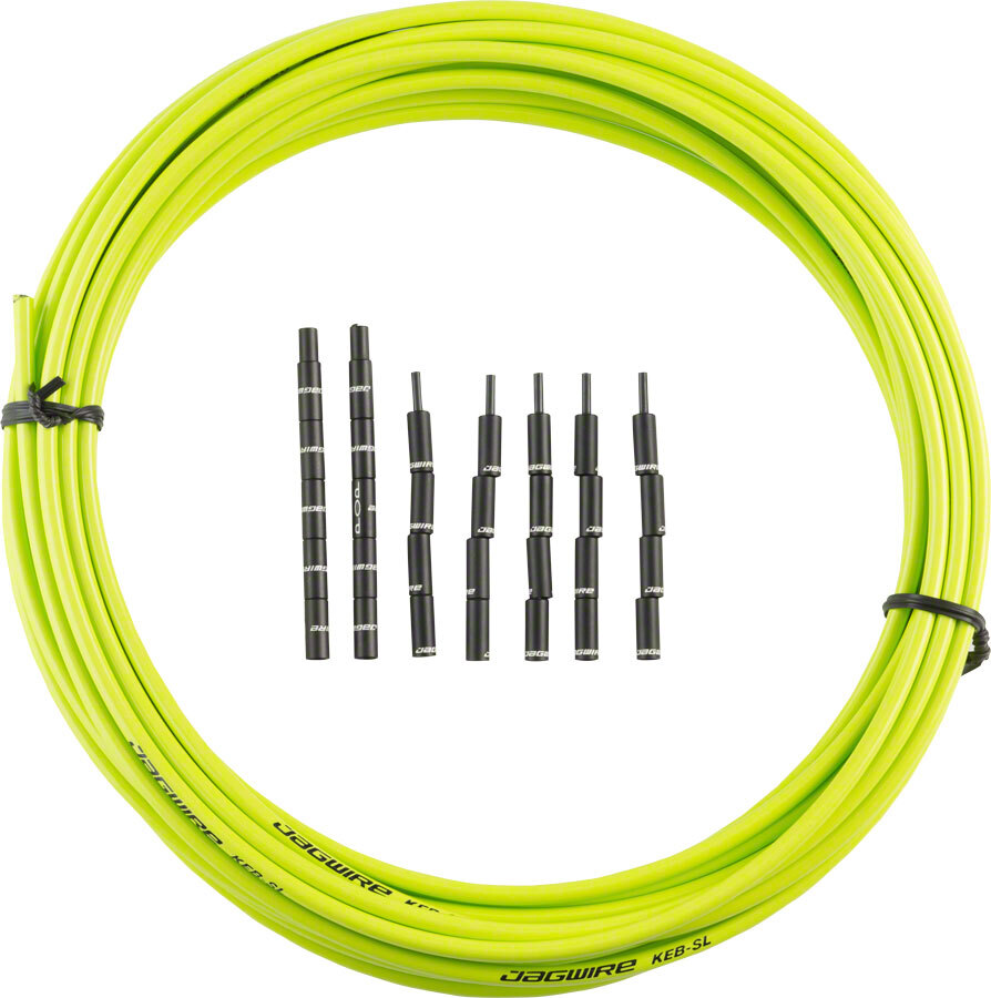 Jagwire 5mm Compressionless Brake Housing with Slick-Lube Liner 10M Roll Green