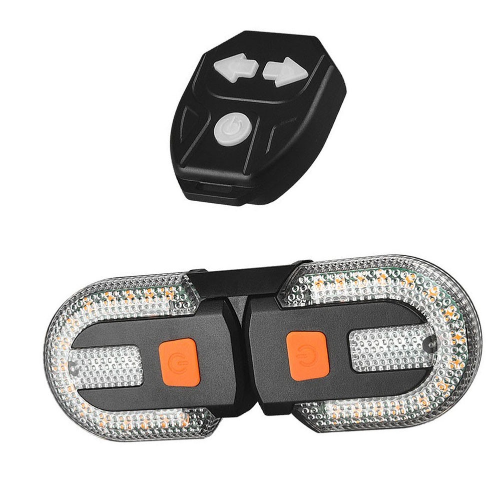 Wireless Remote Turn Signal Tail Light for Bicycles USB Rechargeable Design