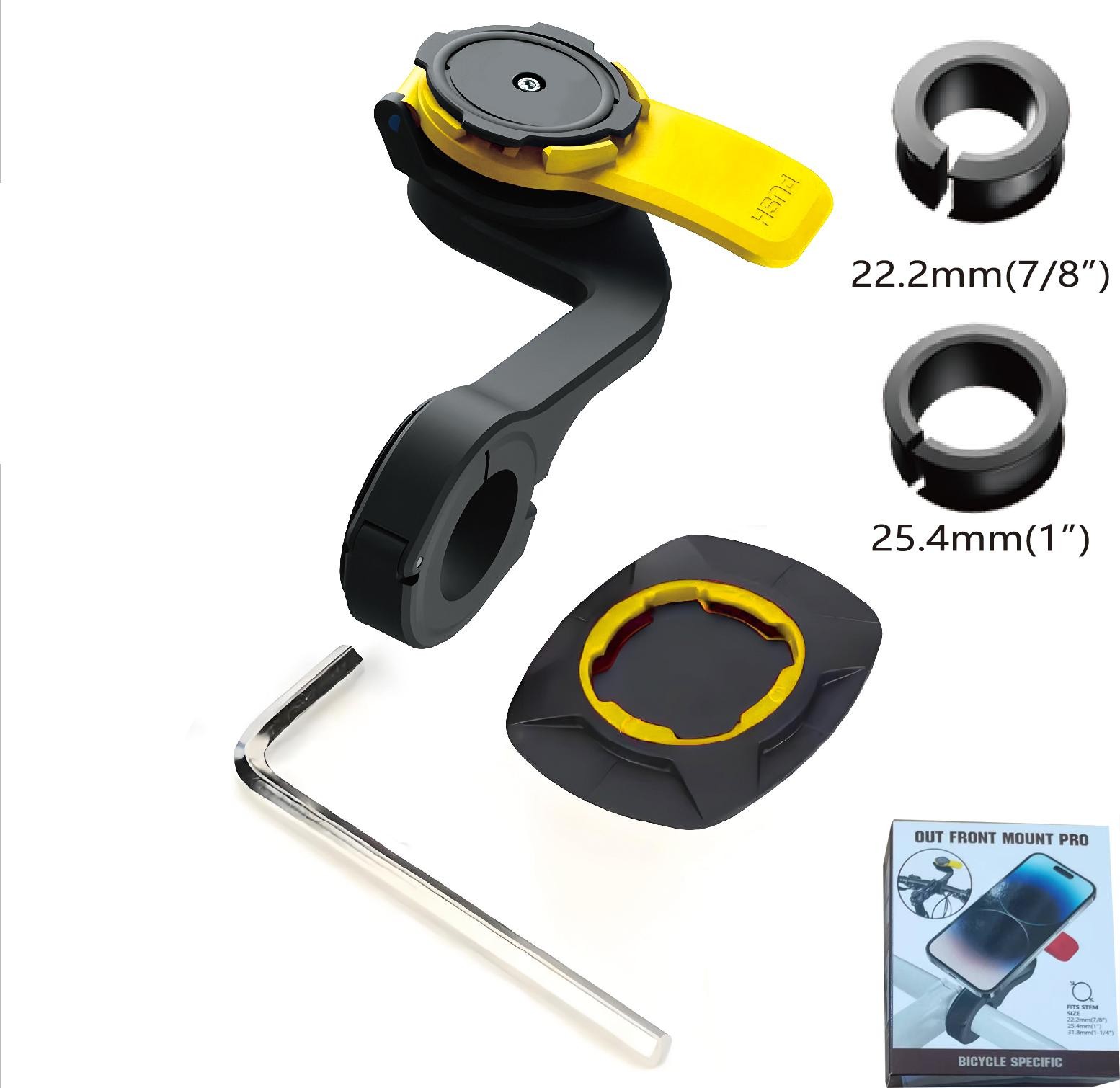 360° Rotatable Handlebar Holder Fit 4.7-7.2″ Phones, Heavy Duty for Bike/bicycle
