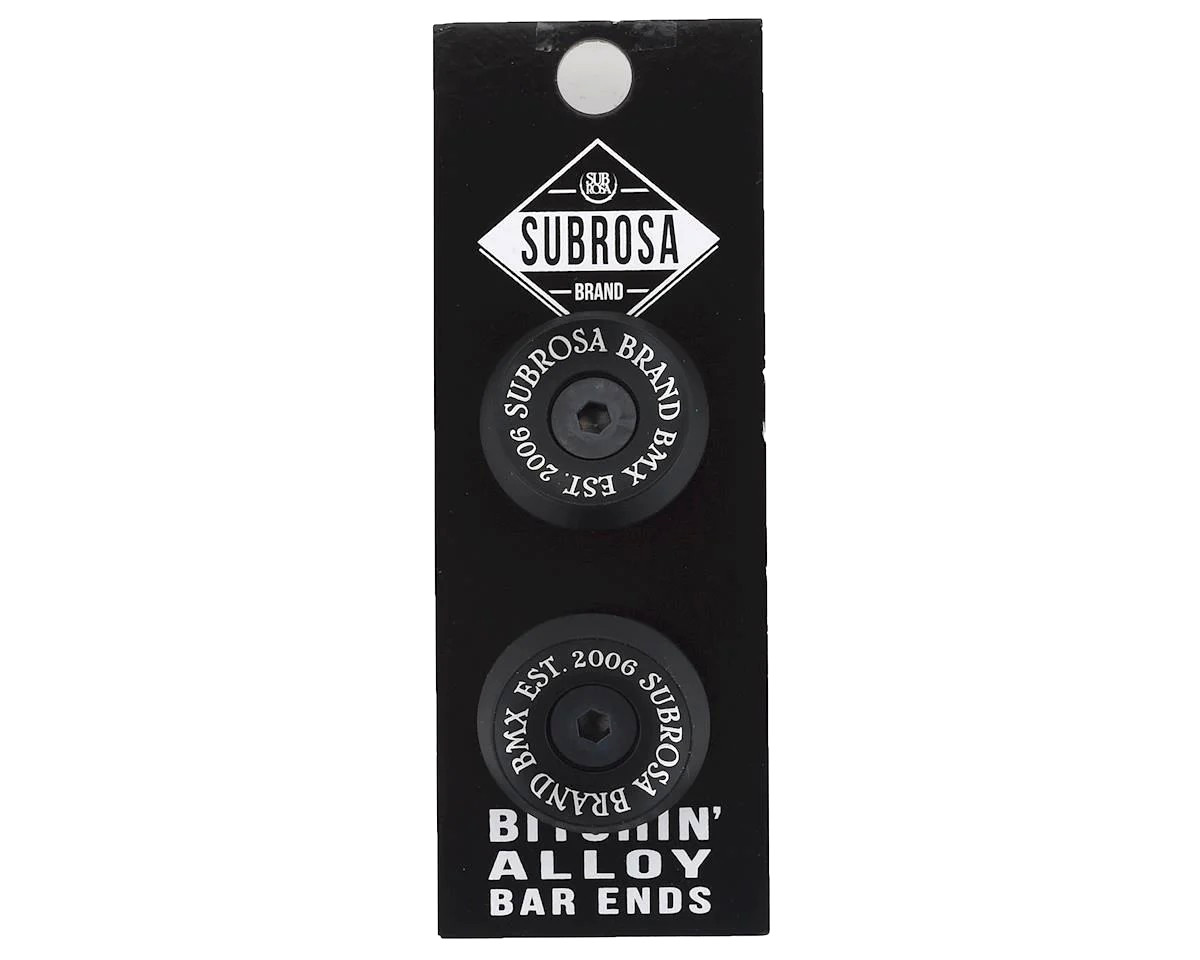 SUBROSA BITCHIN ALLOY BMX BAR ENDS PLUGS CULT SE HARO GT SHADOW BLACK NEW