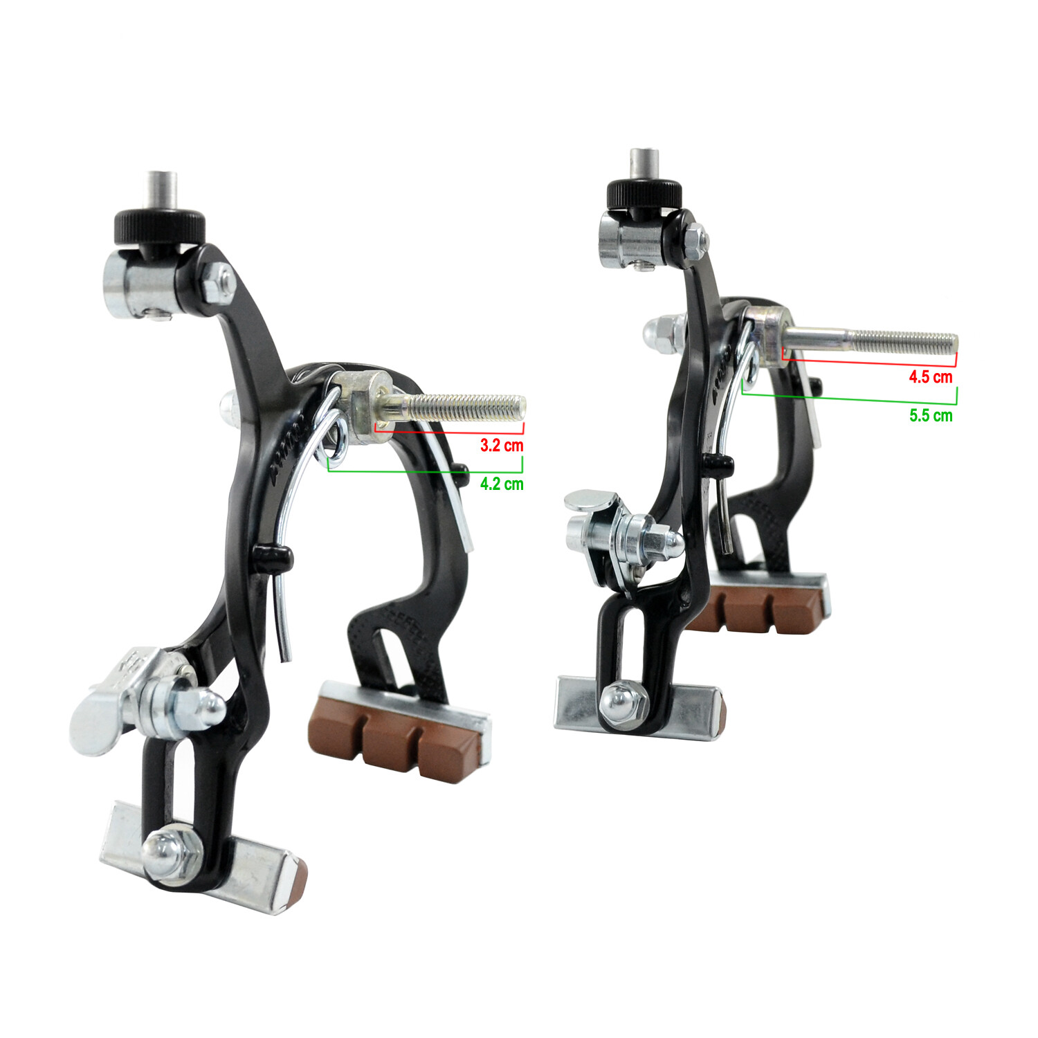 DIA-COMPE MX1000 Side Pull Caliper Brake Set (F+R) For Old School BMX , Black