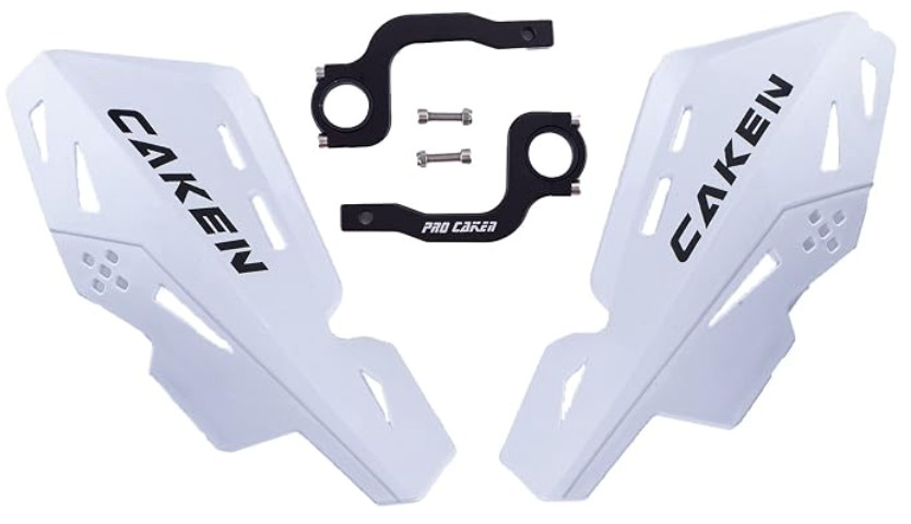 PRO CAKEN Handlebar Hand Guards Nylon 7/8″ 1 1/8″ Dirt Bike White
