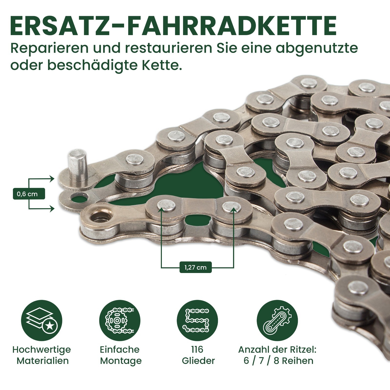 Bicycle Chain 6 7 8 Speed 116 Links Bicycle Chain for Shimano SRAM MTB Trekking