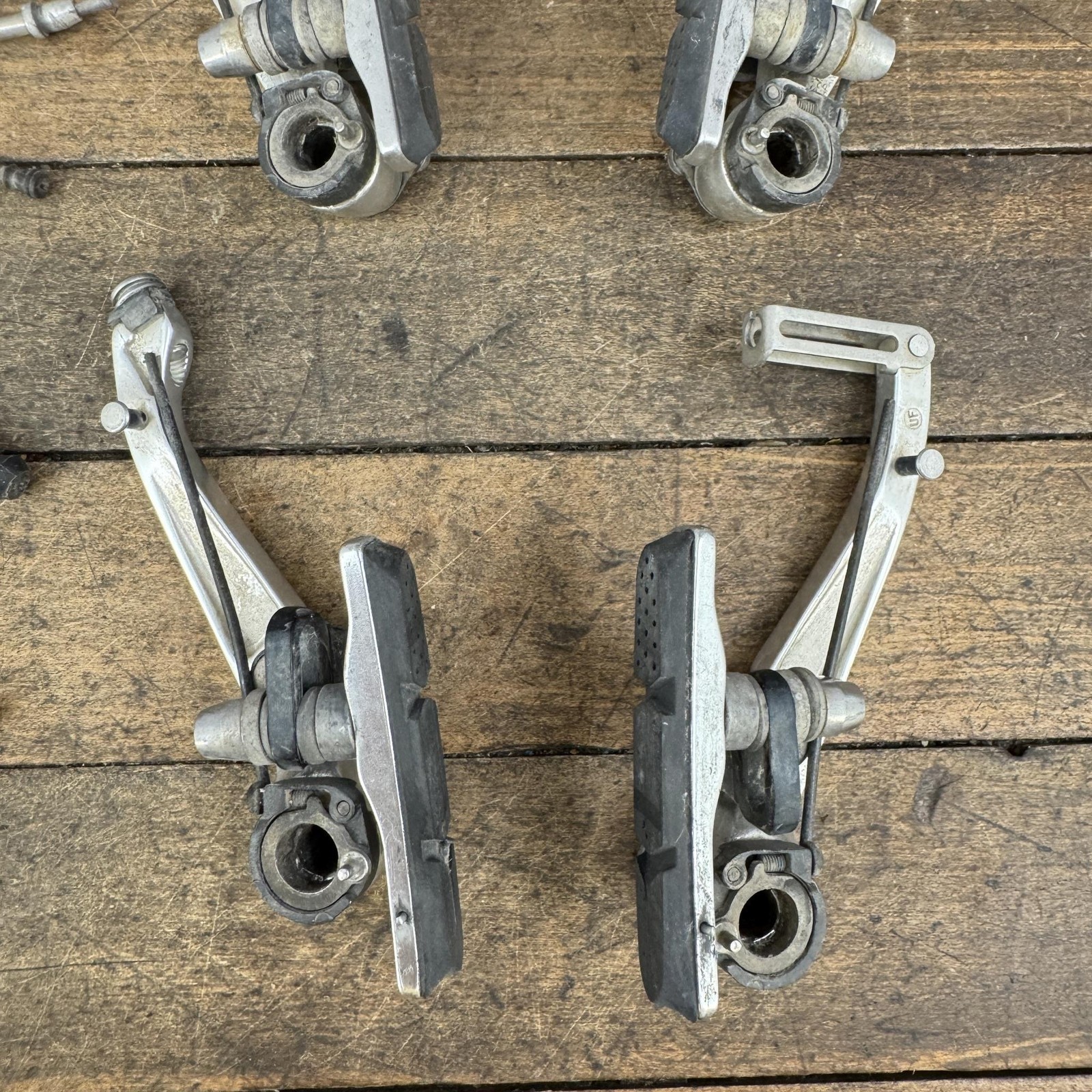 Vintage Shimano Deore XT BR-M739 V-Brake Caliper Set Silver F/R MTB 90s Bike