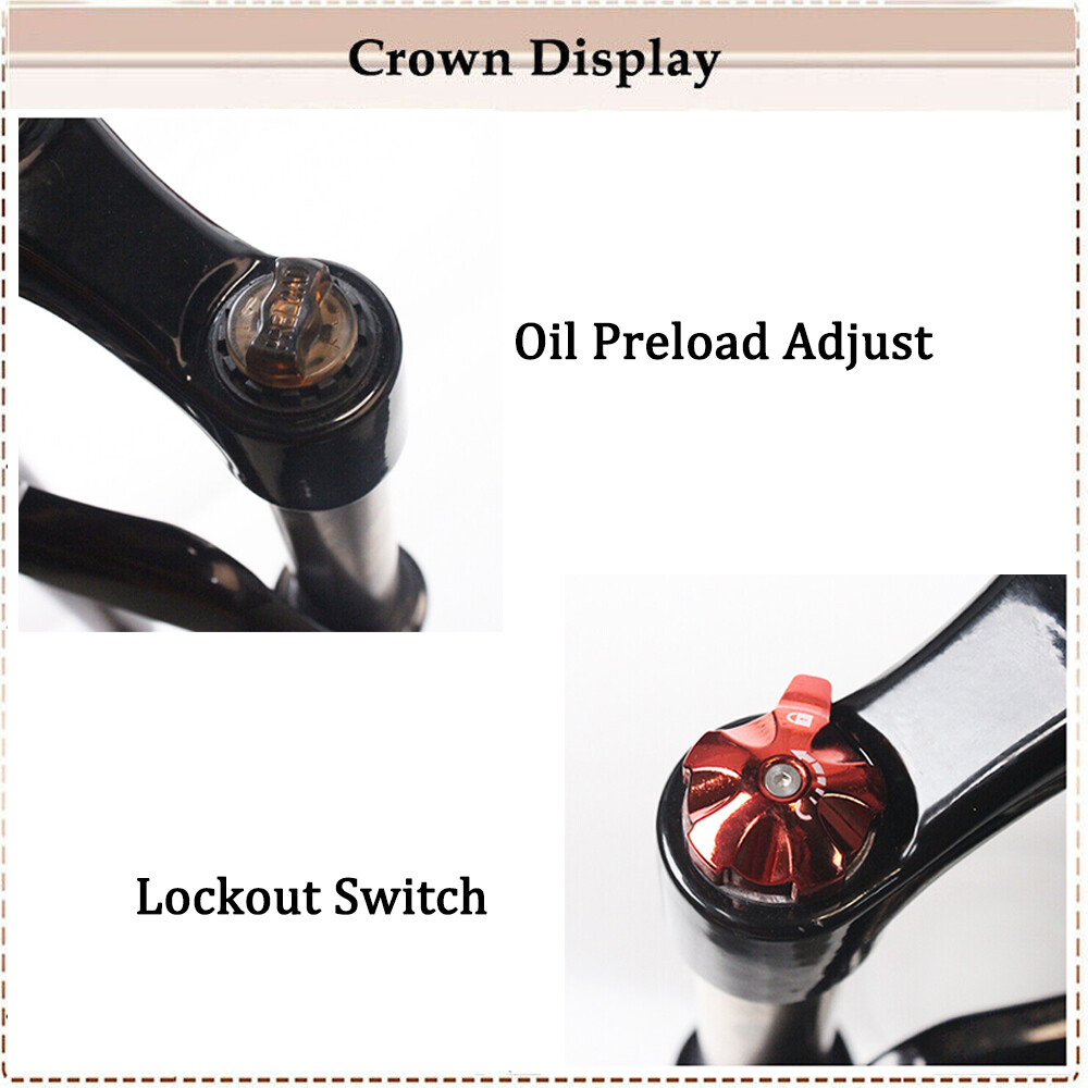 BUCKLOS 26*4.0 inch Mountain Bike Suspension Fork Disc Brake Fat Tire Oil Fork