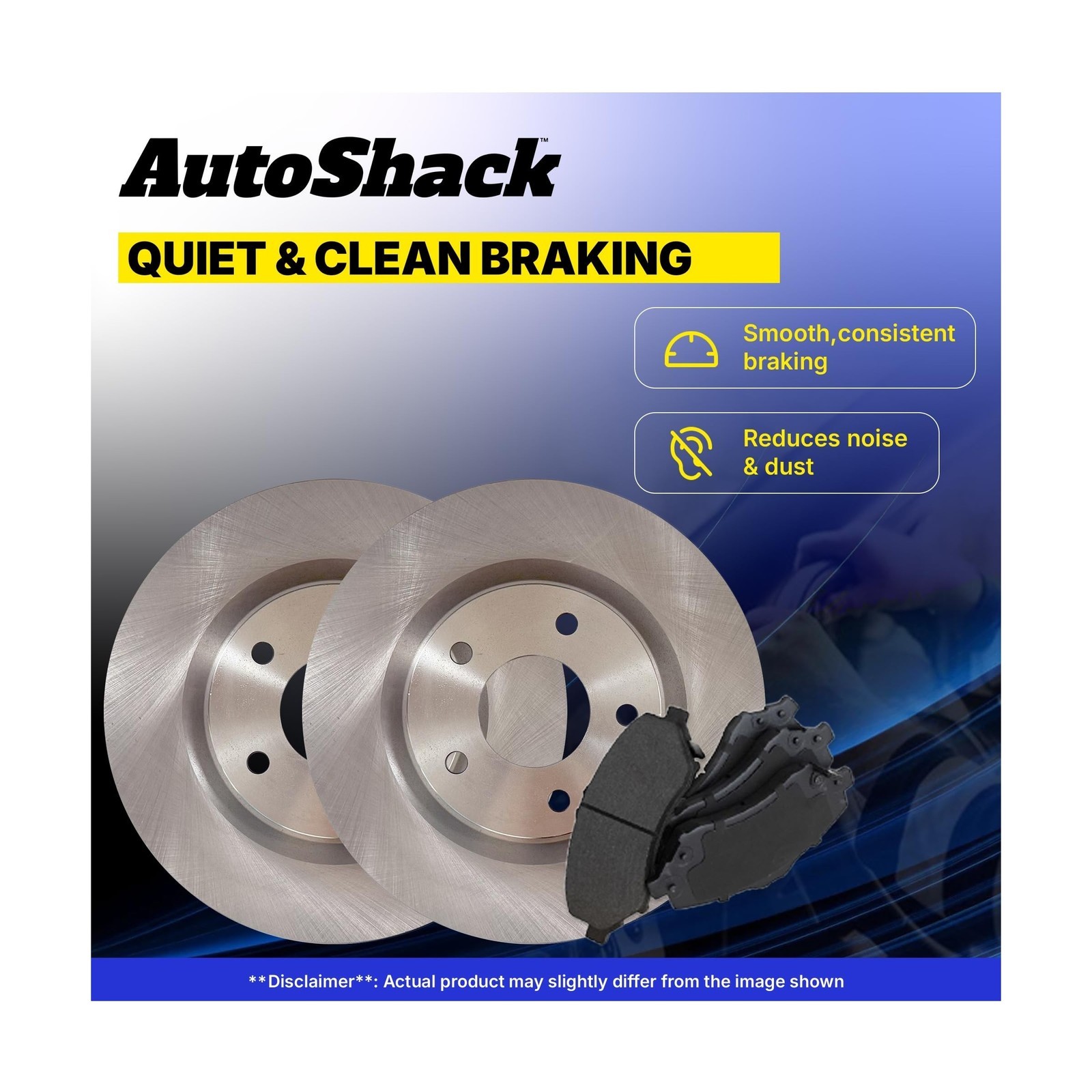 Front Brake Rotors w/ Premium Pads – For Chevy Equinox 2010-2017