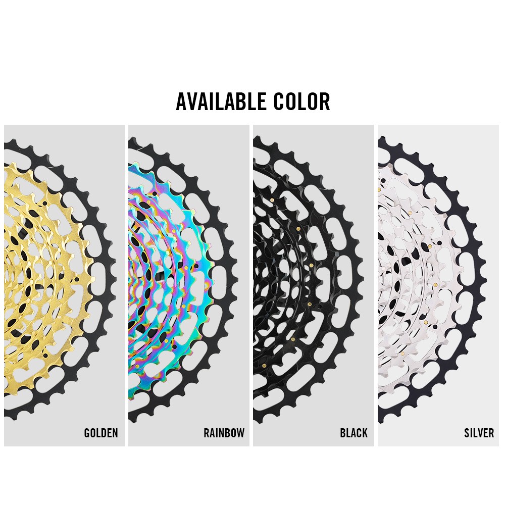 12S MTB Cassette 12s 11-50 Tooth, CNC Machined Steel Freewheel for Shimano HG