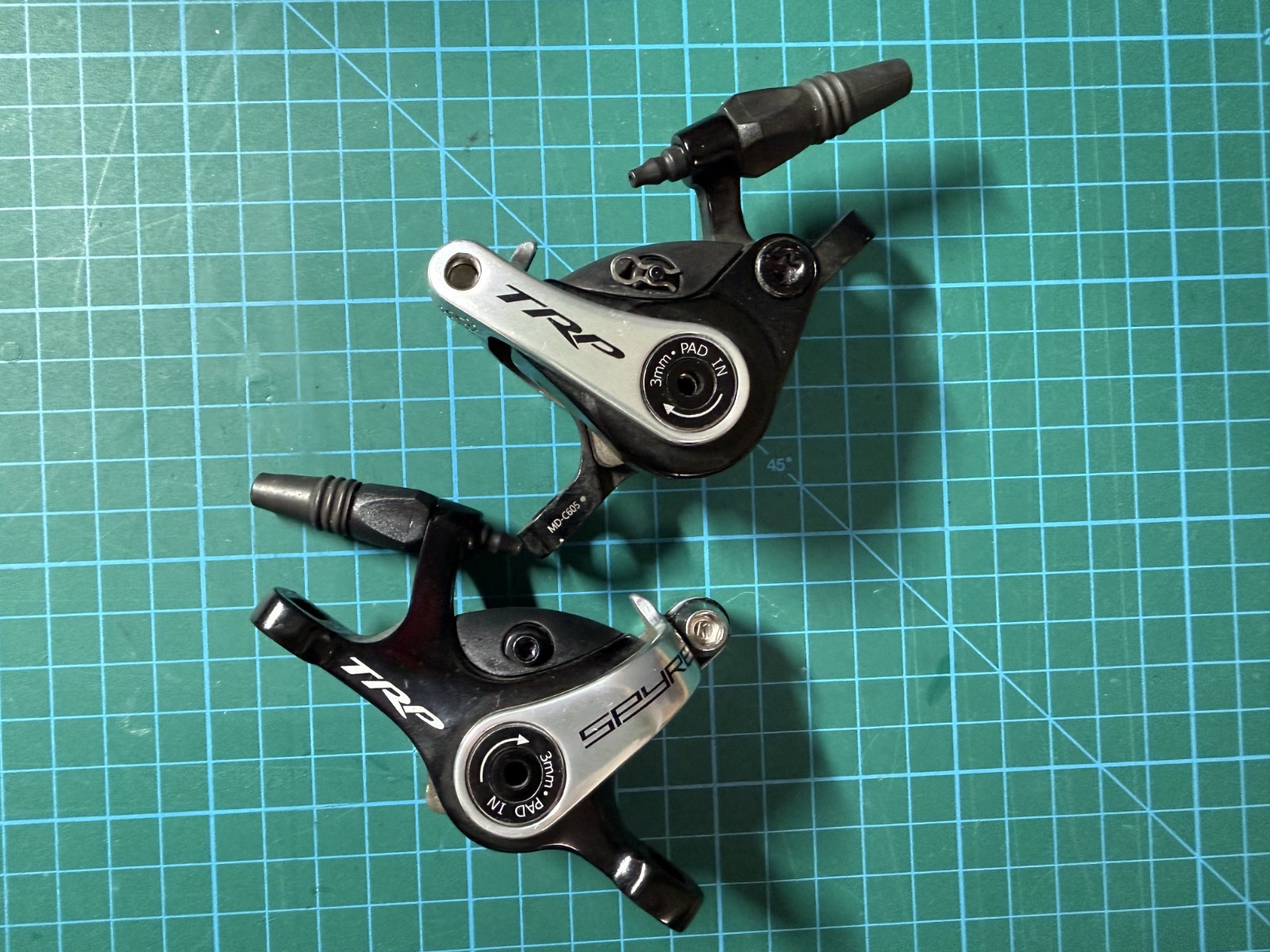 TRP Spyre Mechanical Disc Brake Calipers Set – Front and Rear, Post Mount