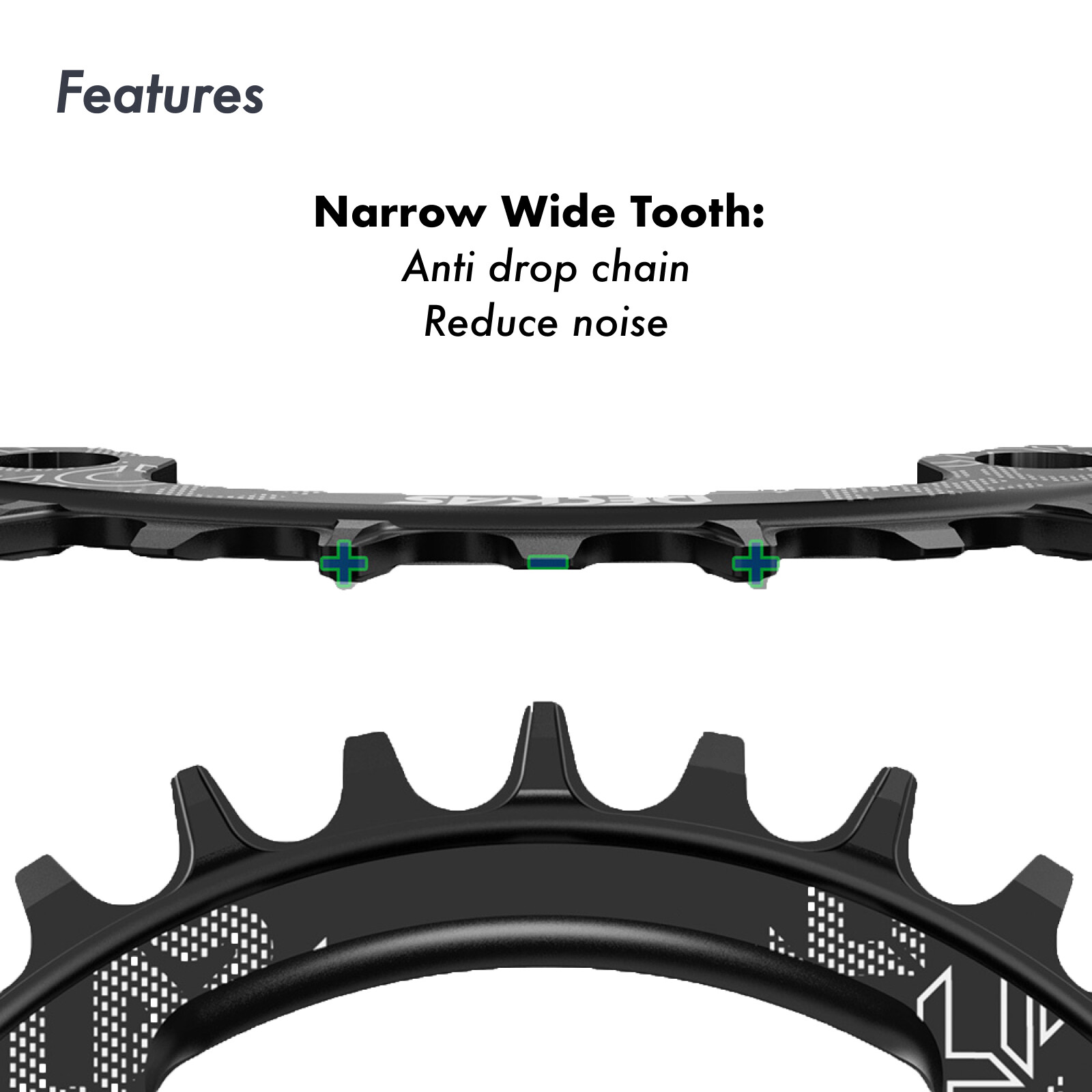 Deckas Chainring 96BCD Round Oval 32t-38t MTB Bike Road M4000 M4050 NX GX Alivio