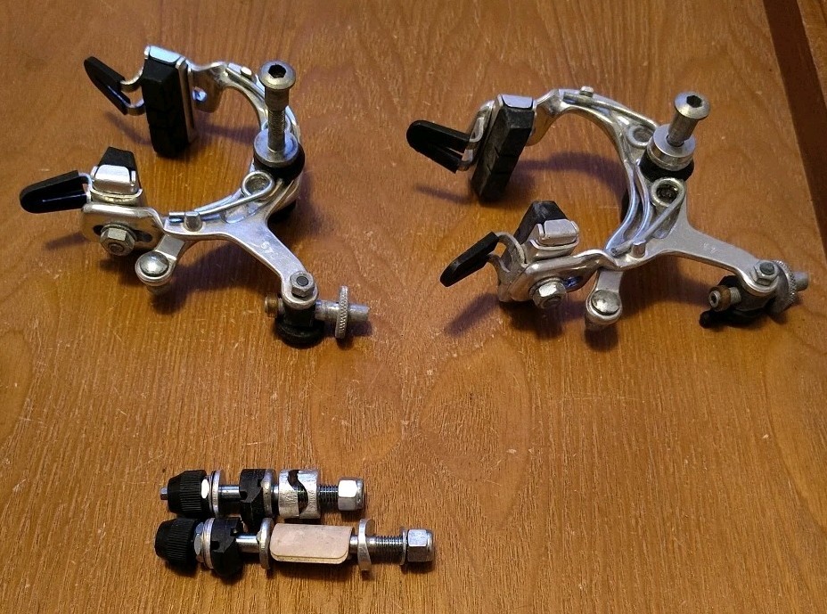 [1.011] NOS WEINMANN 570 ALPHA LT SEMI AUTO SIDE PULL BRAKE SET 50 MM CENTER
