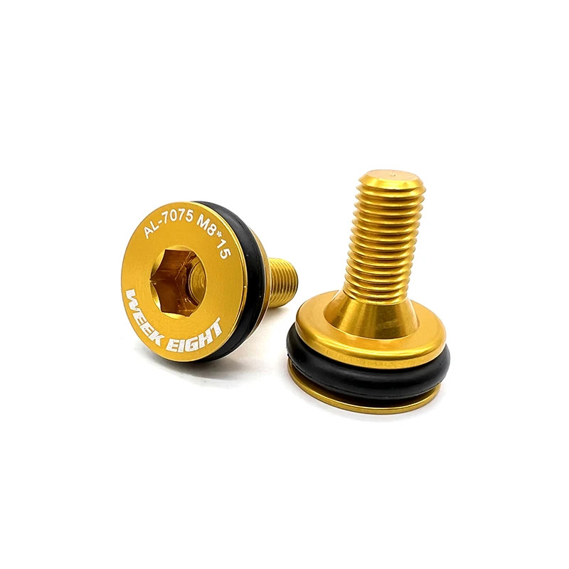 Bike Bottom Bracket Bolts M8x15mm Waterproof Square Hole BB Screws Pair