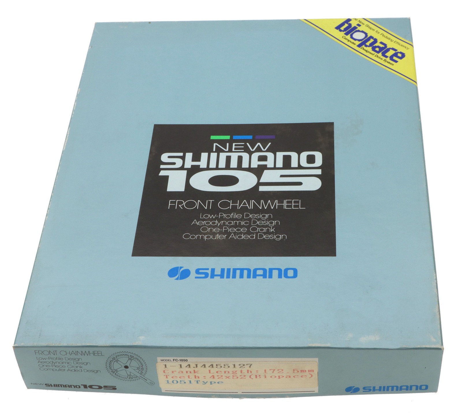 Shimano 105 FC-1050 Crank 54/42 172.5mm 8SPD Silver NEW NOS NIB Vintage