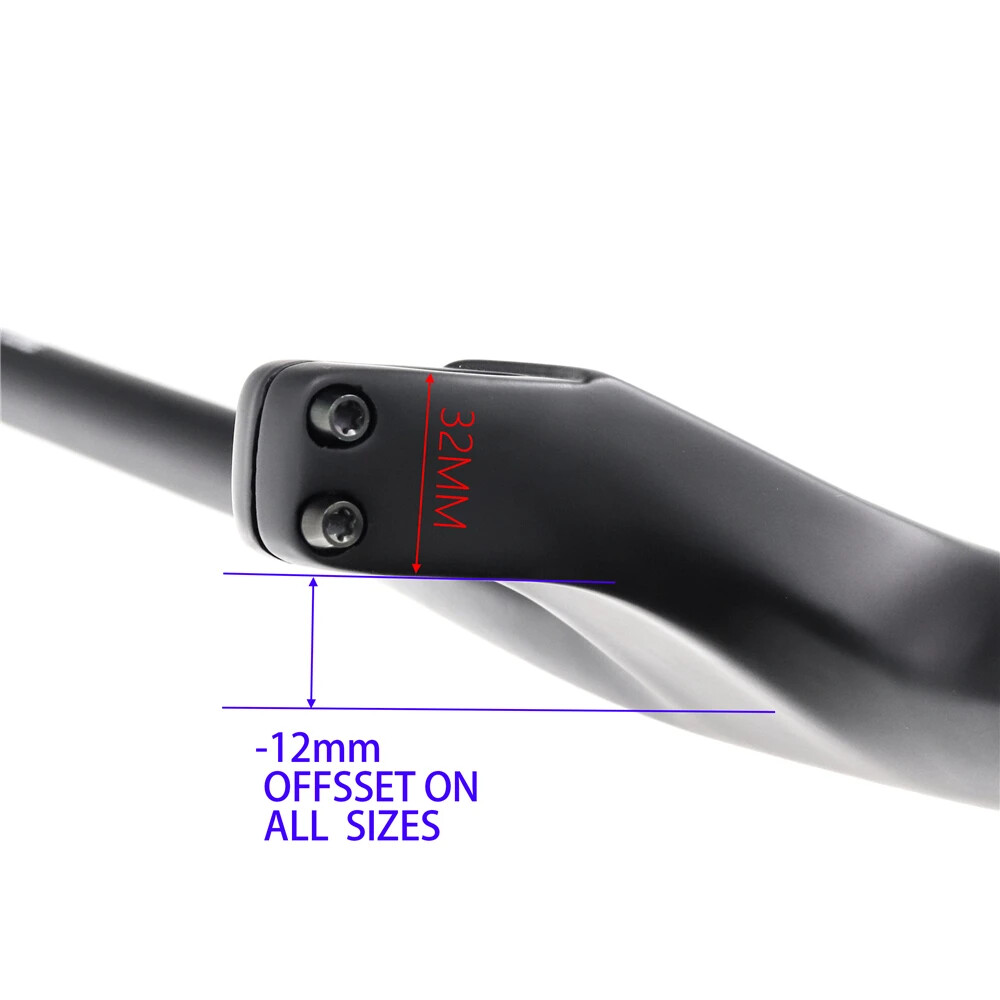 -12° 180g Carbon Integrated MTB Bicycle Handlebar XC AM Strength bike Flat Bar
