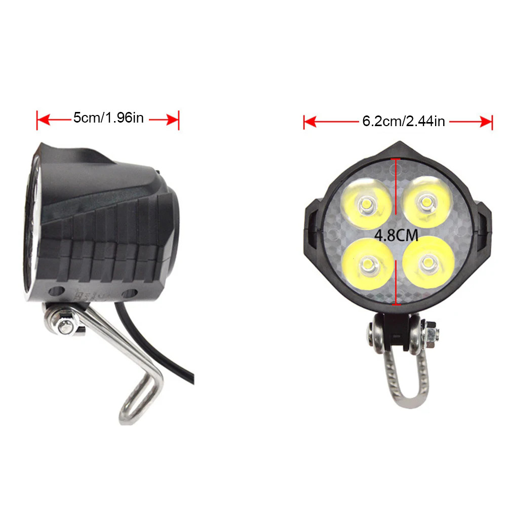 LED Headlight Tail Light Set 24V 36V 48V Horn Turn Signal Switch E-Bike Parts
