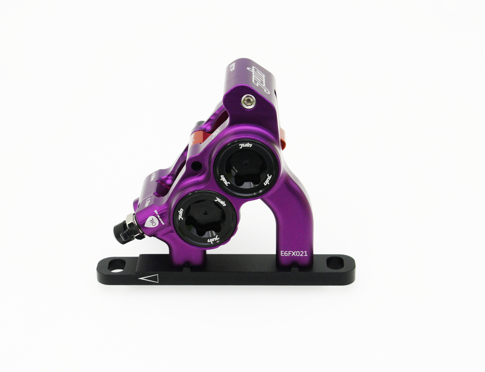 Purple Juin Tech ETF 4 Piston Flat Mount Brakes For Shimano Mineral Oil 160/140