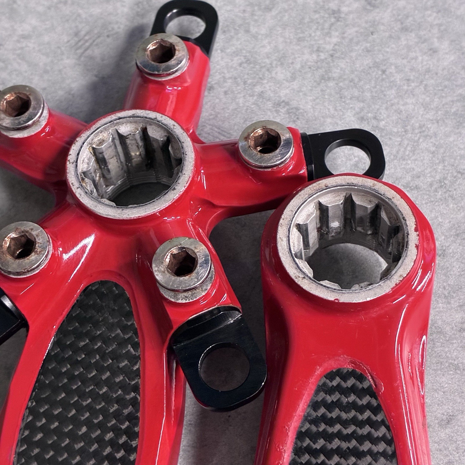 Vintage Red Race Face Next Crank Arm Set 175mm ISIS 94/58mm BCD Carbon Turbine